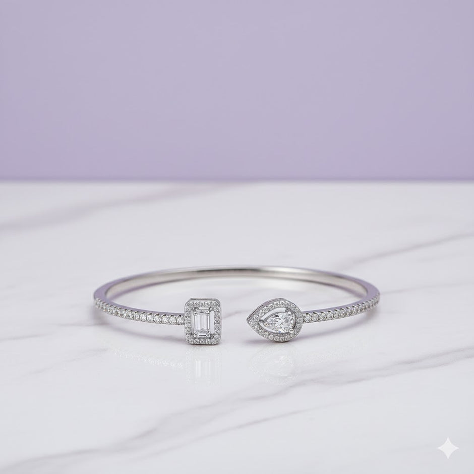 "ARGENTA" Bracelet Jonc acier inoxydable argenté