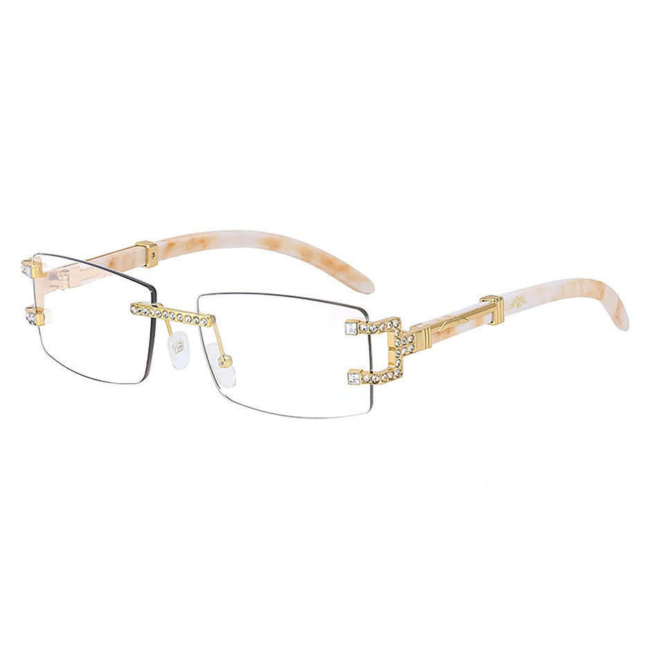 Lunettes doré marbré