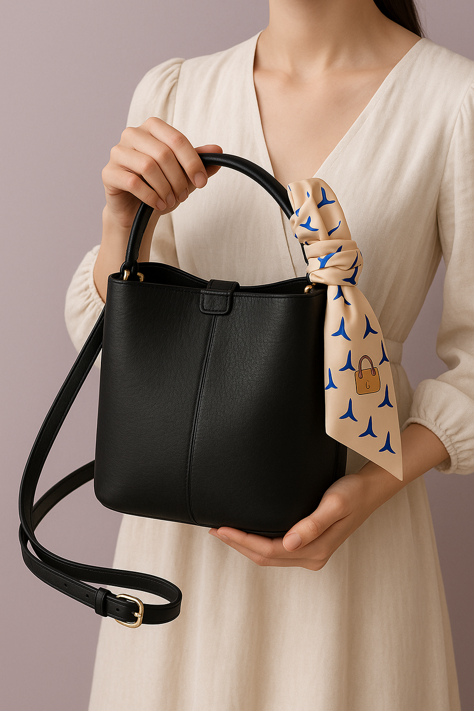SASO Sac seau avec pochette