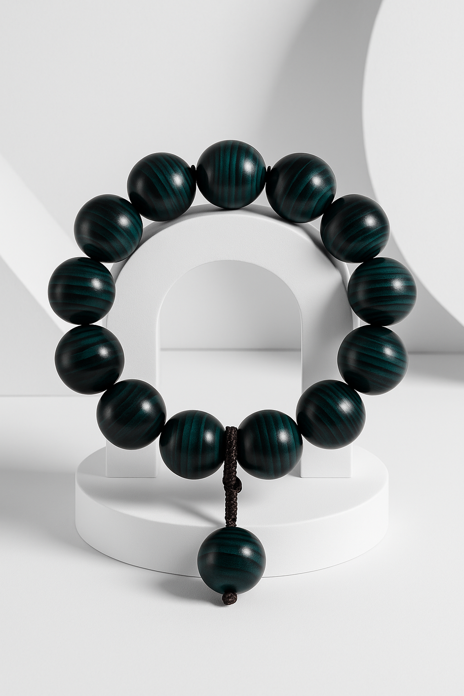 TURQO Bracelet en bois bleu turquoise