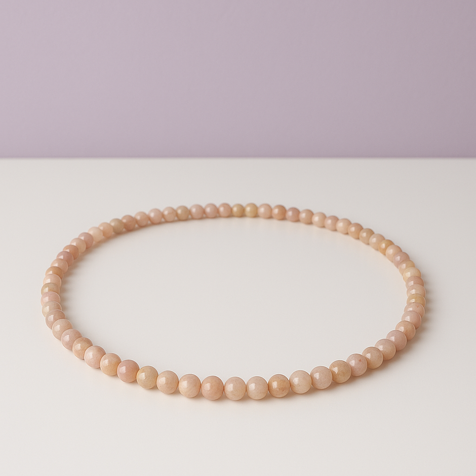 AGAFLE Collier agate fleur rose