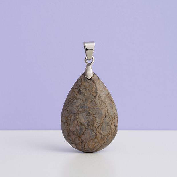 "ALAS" Pendentif goutte agate alashan