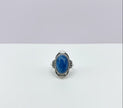 APA Bague apatite monture vintage argent