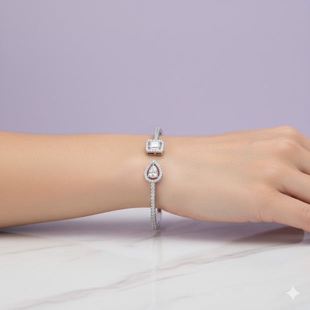 "ARGENTA" Bracelet Jonc acier inoxydable argenté