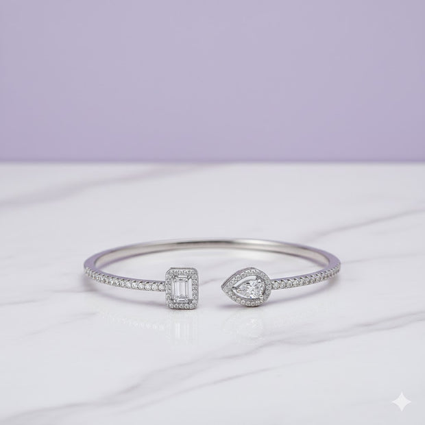 "ARGENTA" Bracelet Jonc acier inoxydable argenté