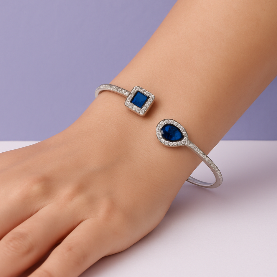 "ARGENTA" Bracelet Jonc acier inoxydable argenté