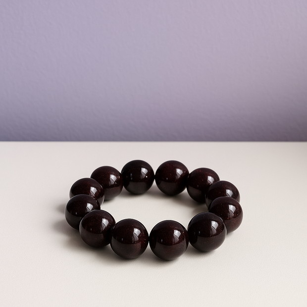 AUBGE Bracelet en bois aubergine