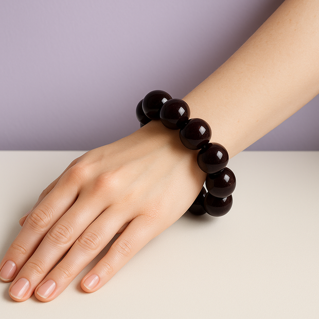 AUBGE Bracelet en bois aubergine