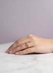 BAGACI Bague citrine sertie de zircon vermeil or 18k