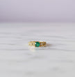 BAGEMAUSS Bague émeraude sertie de zircon vermeil or 18k