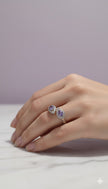 BAGTAN Bague tanzanite sertie de zircon argent 925
