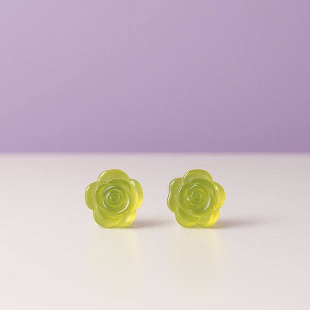 BOFLE Boucle d'oreille fluorite vert argent