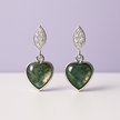 BOGAMOU Boucle d'oreille strass agate mousse argent