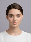 BOKAFU Boucle d'oreille strass quartz fumé argent