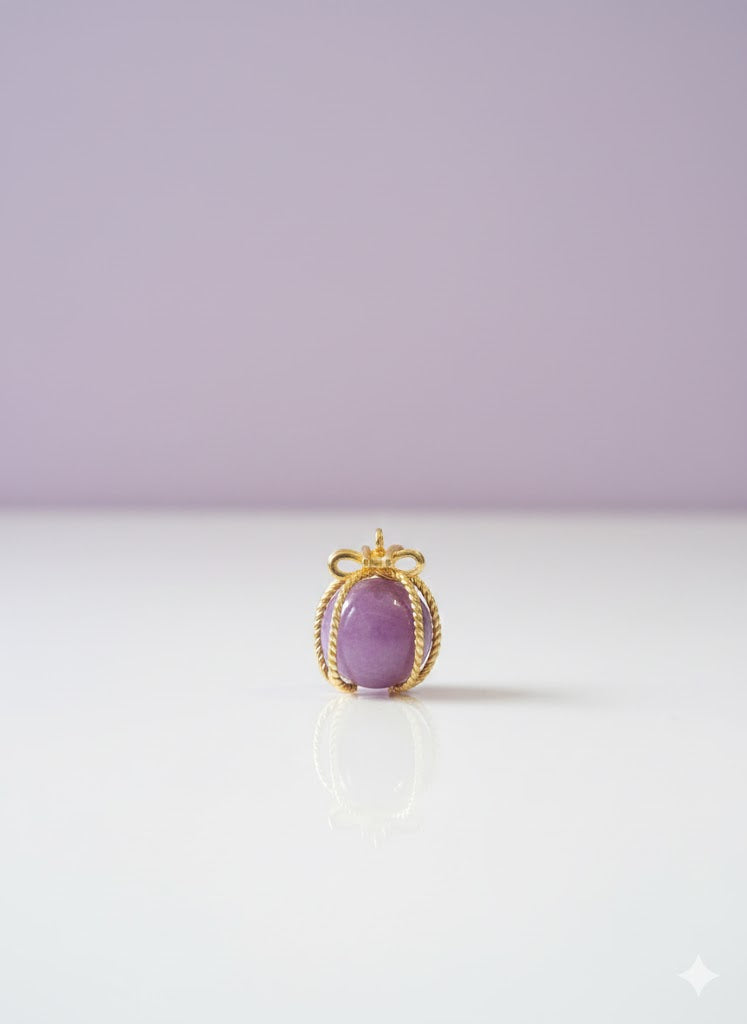 BOKUM Pendentif de kumsite en vermeil or 18k