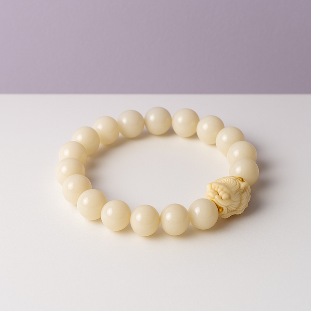Bracelet boodhi blanche "BOODBLA"