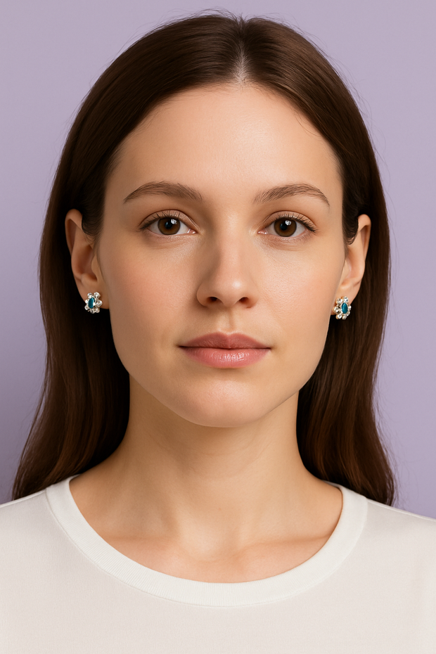 BOPALO Boucle d'oreille strass étoile topaze london argent