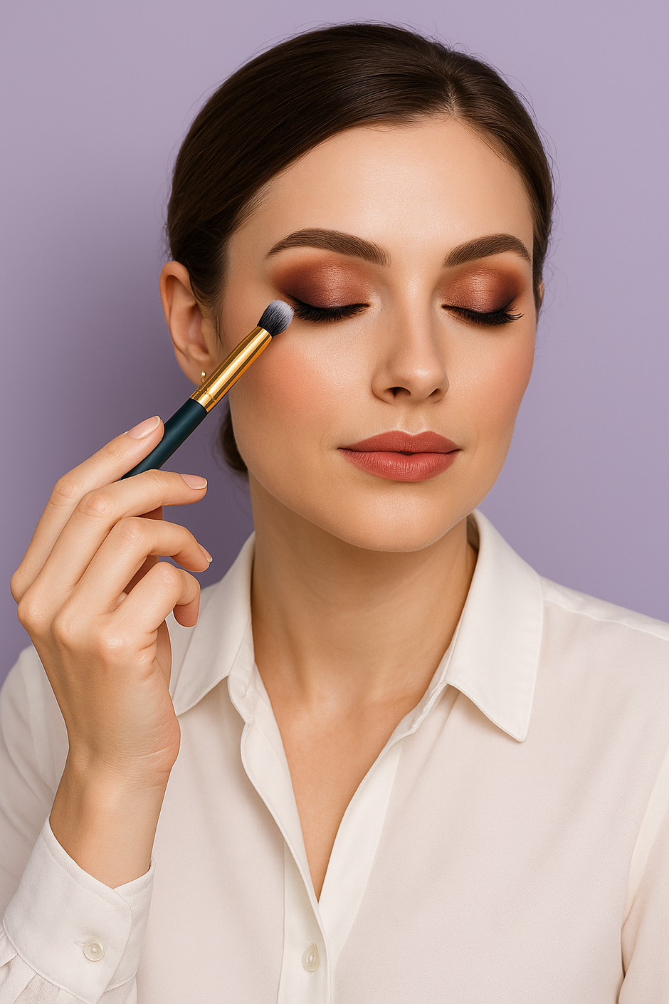 Brush Make up  Tertio - Set 5 pieces turquoise