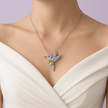 COLIDIA Pendentif colibri en argent 925 citrine