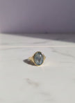 CYANITO Bague cyanite homme mixte vermeil or 18k