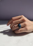 CYANITO Bague cyanite homme mixte vermeil or 18k