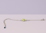 PERIRO Bracelet  peridot rond argent