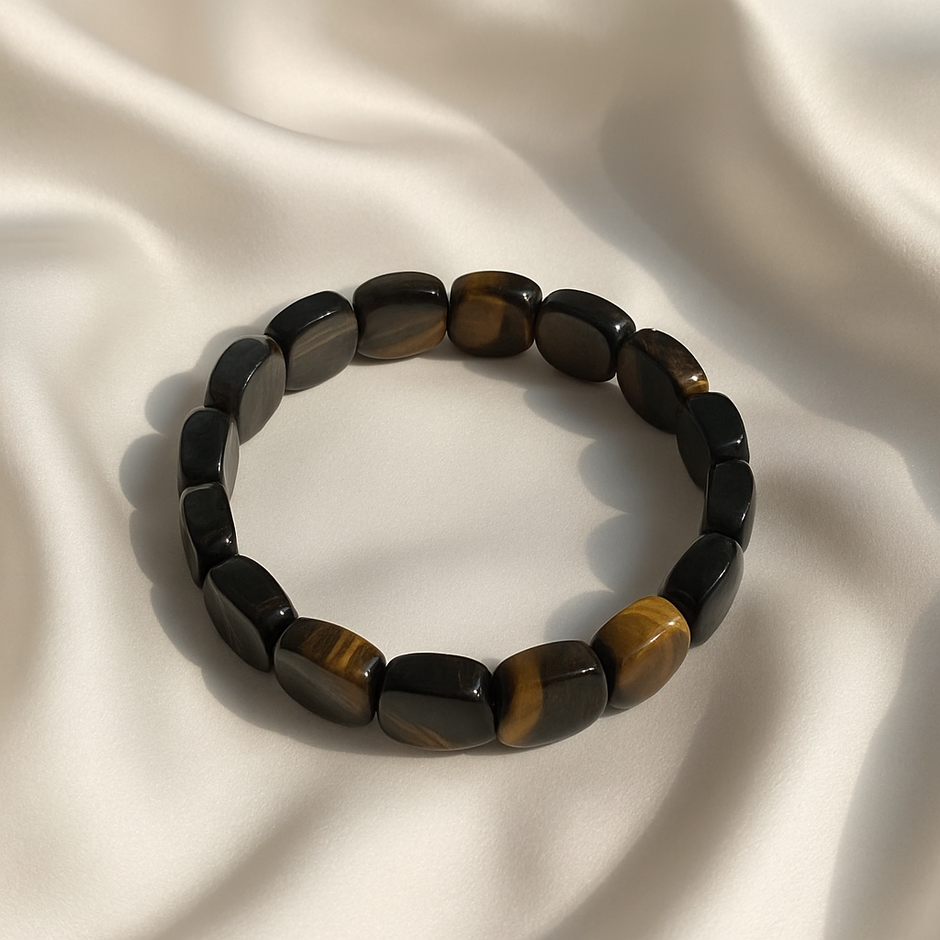 "FAUCONA" Bracelet jonc oeil de faucon ronde