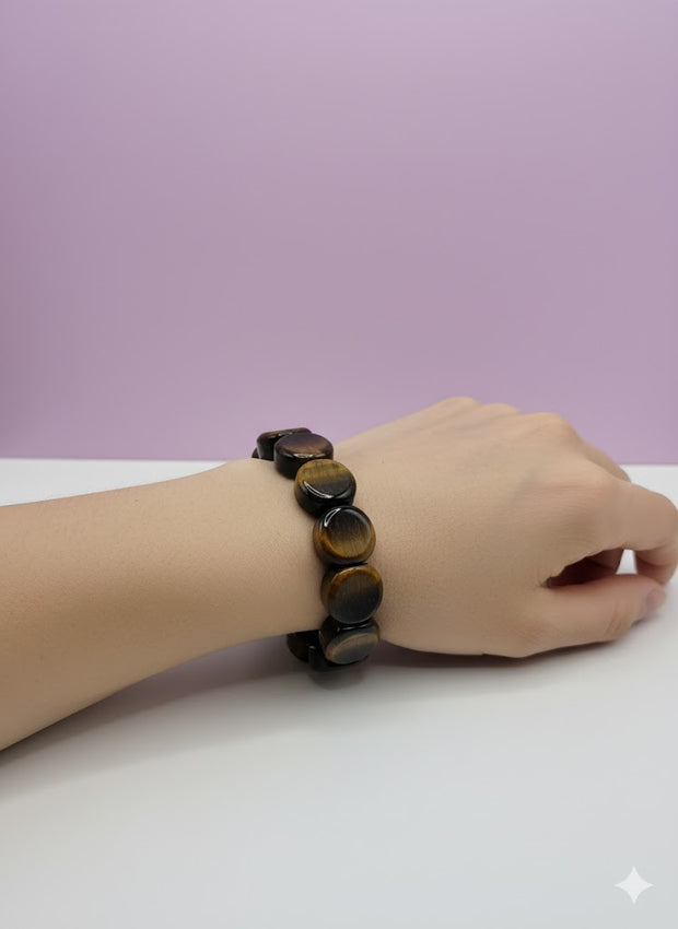 "FAUCONA" Bracelet jonc oeil de faucon ronde