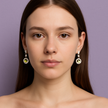 FLEURIDO Boucle d'oreille fleur peridot argent
