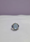JARAMARINE Bague aigue marine  fleurie bleu argent 925 ajustable