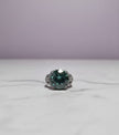 JARDINMOI Bague moissanite verte éclat 10 CT sertie moissanite argent 925