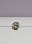 JARDMISTICO Bague quartz mystique en forme de fleur vermeil or rose