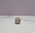 JARDMISTICO Bague quartz mystique en forme de fleur vermeil or rose