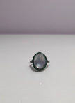 JARMOGA Bague morganite sertie de zircon verte argent 925