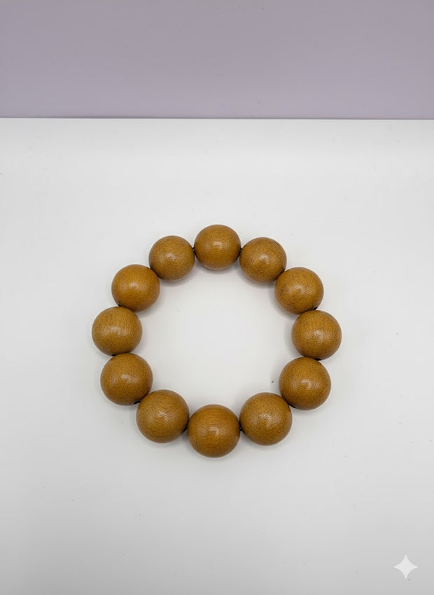 JAUNI Bracelet en bois jaune