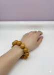 JAUNI Bracelet en bois jaune