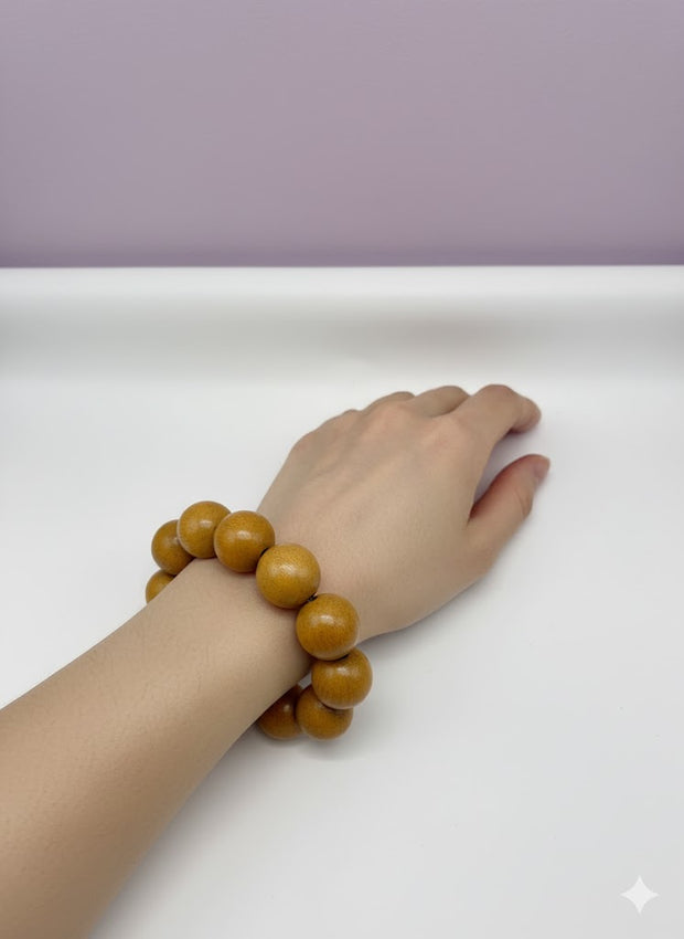 JAUNI Bracelet en bois jaune