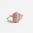 LEPIDO Bague ajustable lépidolite en vermeil