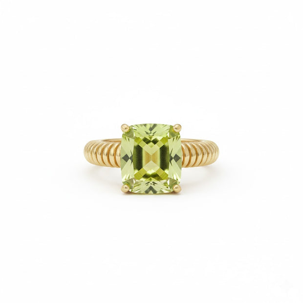LIMON bague ajustable péridot en vermeil