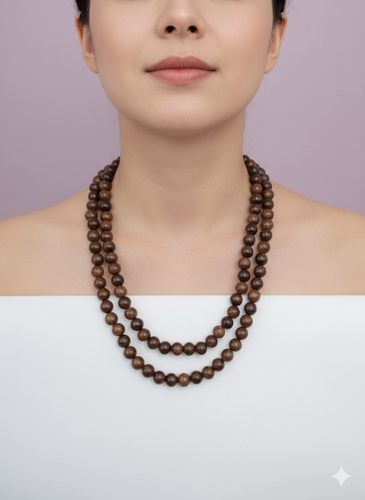 "MALAMA" Collier mala marron
