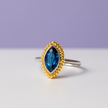 MARKITO Bague marquise topaze london en vermeil