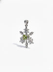 NEIDO Pendentif flocon de neige peridot en argent