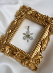 NEIDO Pendentif flocon de neige peridot en argent