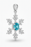 NEITO Pendentif flocon de neige TOPAZE en argent