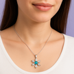 NEITO Pendentif flocon de neige TOPAZE en argent