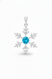 NEITO Pendentif flocon de neige TOPAZE en argent