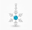 NEITO Pendentif flocon de neige TOPAZE en argent