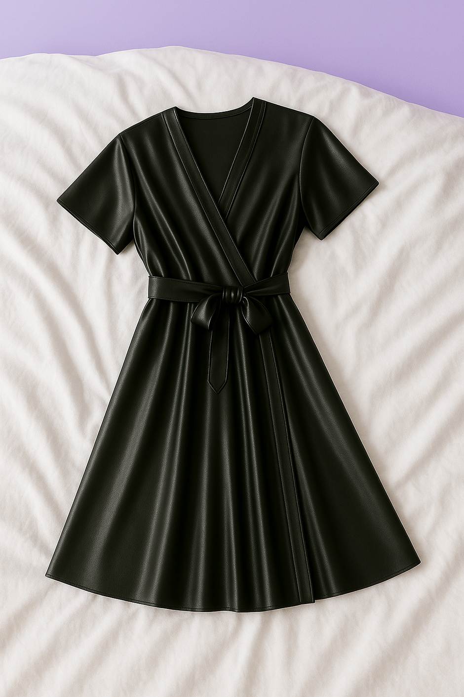 "NOCTAVIA" Robes noir similicuir NAF NAF