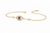 OEILTI Bracelet oeil améthyste en vermeil