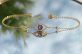 OEILTI Bracelet oeil améthyste en vermeil